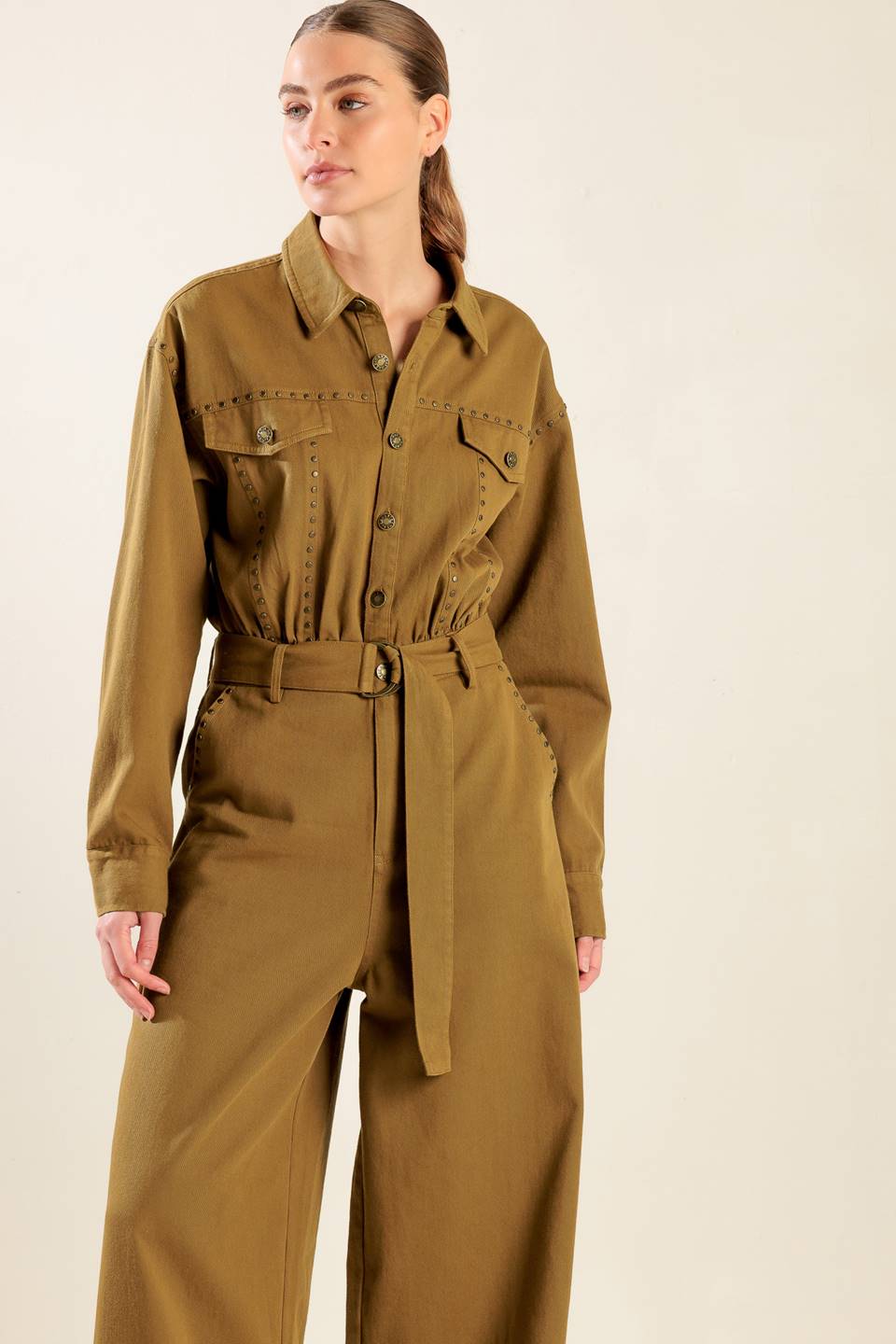 FLEETING WHISPERS TWILL JUMPSUIT Flying Tomato